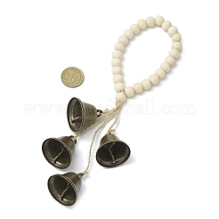 Perles en bois naturel suspendues à une porte&nbsp;HJEW-JM03356