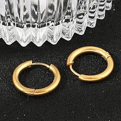 Boucles d'oreilles créoles en acier inoxydable 202&nbsp;EJEW-F111A-16mm-G