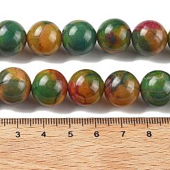 Naturali multicolore agata fili di perline&nbsp;G-A261-B04-14mm