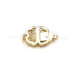 Boîte en laiton strass fermoirs&nbsp;KK-WH0045-05G