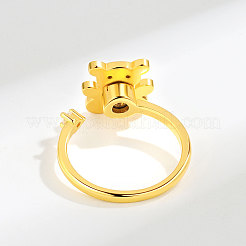 Offene Manschettenringe aus Messing mit Zirkonia-Pavé und Emaille&nbsp;FS-WGCF8B8-02
