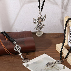 3 ciondolo decorativo con perline di vetro&nbsp;HJEW-CA00074