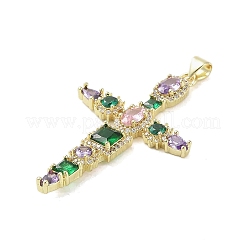 Micro spianare pendenti in ottone dorato zirconi&nbsp;KK-A209-07E-G