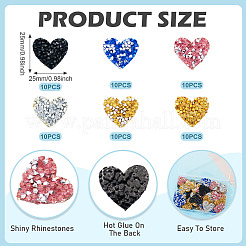 Écusson thermocollant en polyester avec strass&nbsp;FIND-TA0002-53A
