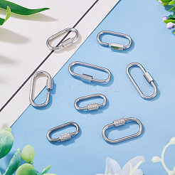 8 Stück 4 Stile 304 Edelstahl Schraube Karabiner Schloss Charms&nbsp;STAS-TA0005-54