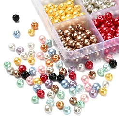 780 unidad de perlas de vidrio pintadas al horno de 12 colores&nbsp;HY-YW0001-03B