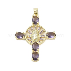 Ciondoli in vero ottone placcato oro 18k con micro pavé di zirconi&nbsp;KK-A209-33G