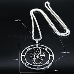 Colliers pendentifs pentagramme en acier inoxydable 201&nbsp;FS-WG4F203-01