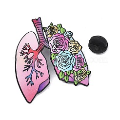Broches de esmalte con forma de pulmón floral&nbsp;AL-I001-02EB-01