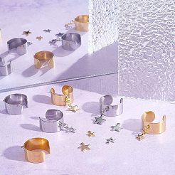 Kit para hacer anillos de puño con dije de estrella&nbsp;DIY-UN0003-68