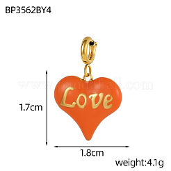 Ciondolo a forma di cuore con scritta 