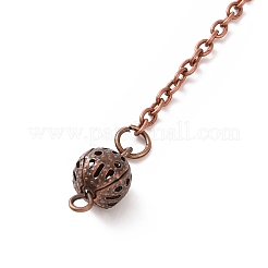 Pendoli da rabdomanzia a bobina di catena di cavi in ottone&nbsp;HJEW-D004-01