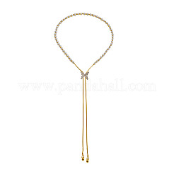 Legierung Kristall Strass Schmetterling Imitation Perle Perlen Lasso Halsketten für Frauen&nbsp;FS-WGC173B-01