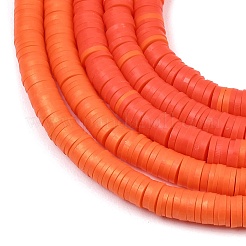Flache runde handgemachte Fimo Perlen&nbsp;CLAY-XCP0001-34