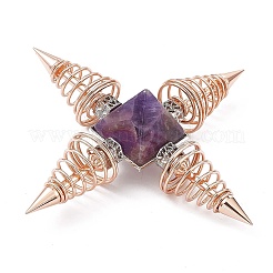 Générateur d'énergie spirituelle en laiton doré rose&nbsp;DJEW-P003-01RG-04