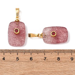 Natürliche Erdbeer-Quarz-Anhänger&nbsp;G-P628-01G-09