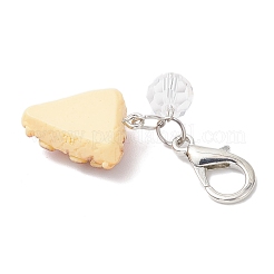 6 colgante decorativo de resina de pan.&nbsp;HJEW-JM03813
