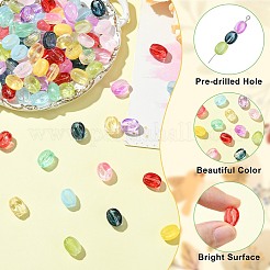 216pcs 12 Farben transparente Glasperlen&nbsp;DGLA-CJ0001-04