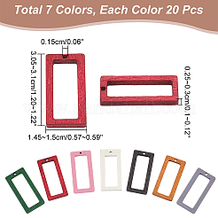 140pcs 7 Farben Holzanhänger&nbsp;WOOD-NB0002-29