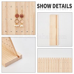 Présentoir de boucles d'oreilles en bois de pin&nbsp;EDIS-WH0008-08B