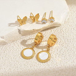 3 Paar Ohrring-Sets aus Edelstahl mit flachen&nbsp;IX5704