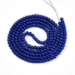 Perles rondes en verre imitation jade&nbsp;DGLA-Q021-4mm-33