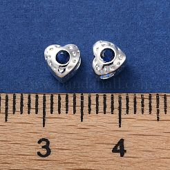 Perline di micro pavé di zirconi cubici in ottone per San Valentino&nbsp;KK-P256-10S-02