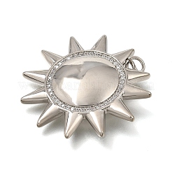 Pendentifs en laiton zircon cubique transparent&nbsp;CU-CBAEEA8-21P