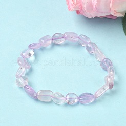 Bracelets extensibles en perles d'améthyste naturelle pour femmes&nbsp;BJEW-K213-C23