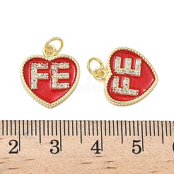 Colgante micropavé cubic zirconia de latón&nbsp;KK-L243-20G