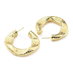 Orecchini a bottone rotondi in ottone con placcatura a cremagliera&nbsp;KK-C026-22G