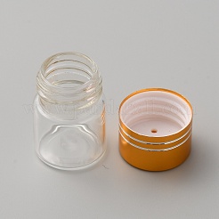 Leere Pillenflasche aus Säulenglas mit Schraubdeckel aus Aluminium&nbsp;CON-WH0092-44B