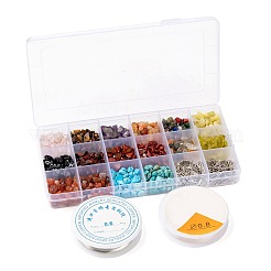 Kit de fabrication de bijoux en perles de pierre mélangées à faire soi-même&nbsp;DIY-FS0002-35
