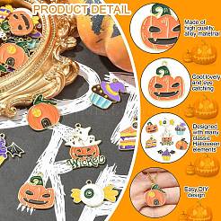 35pcs 7 Arten Halloween-Legierungs-Emaille-Anhänger&nbsp;ENAM-CJ0003-98