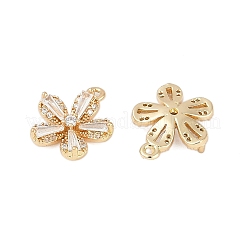 Cremagliera placcatura micro ottone spianare pendenti zirconi&nbsp;KK-C082-01G