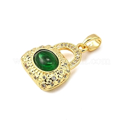 Pendentifs en laiton zircon cubique transparent&nbsp;KK-R227-06G