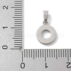 Pendentifs en acier inoxydable 304 avec micro-pavé de zircone cubique et placage ionique (IP)&nbsp;STAS-Z107-06P-03