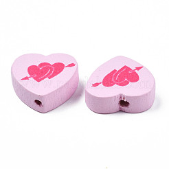 Perles en bois d'érable peintes à la bombe&nbsp;WOOD-Q030-88B