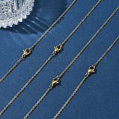 4 Stück 304 Edelstahl-Kabelkette zur Herstellung von Halsketten&nbsp;STAS-FS0001-81G