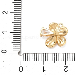 Breloques de zircone cubique clair pavés en laiton&nbsp;CU-G605-04G-01