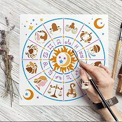 Grandi modelli di stencil per pittura da disegno riutilizzabili in plastica&nbsp;DIY-WH0172-641