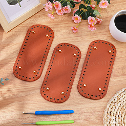 3 pieza de base ovalada de cuero sintético para bolso de mano DIY&nbsp;DIY-CL0002-33A