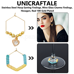 80 pieza de accesorios para pendientes de aro de acero inoxidable 316&nbsp;STAS-UN0056-79