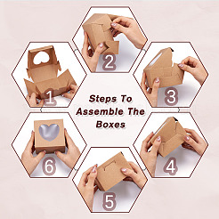 Scatole quadrate per biscotti in carta con finestra quadrata trasparente con bordo in pizzo&nbsp;CON-TAC0001-12A-02