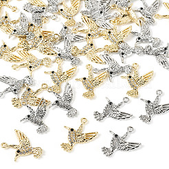40 pendentif en alliage bicolore et strass cristal&nbsp;FIND-TA0010-68