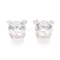 925 Mikropflaster aus Sterlingsilber mit klarem Zirkonia-Charme&nbsp;STER-N017-17B-S