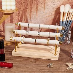 3-stufiger abnehmbarer Ring-Organizer aus Holz&nbsp;RDIS-WH0009-009
