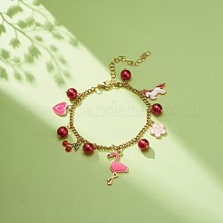 Braccialetti di fascino della lega dello smalto&nbsp;BJEW-JB08707-03