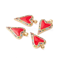 Pendenti in zirconi cubici colorati in micro pavè di ottone&nbsp;ZIRC-Z019-45-NR