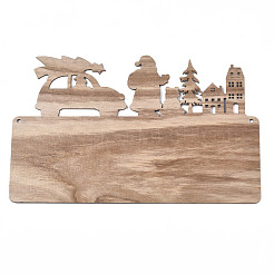 Ornement pendentif en bois&nbsp;WOOD-N005-71